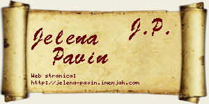 Jelena Pavin vizit kartica